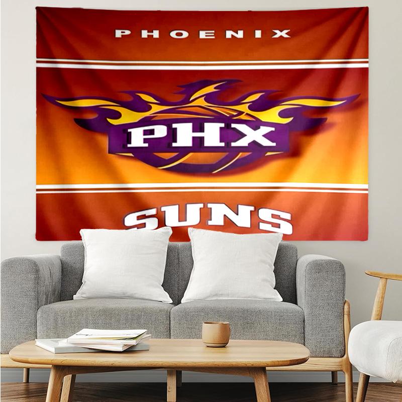 1PC Suns Basketball Artwork Quick-Dry Tapestry, Unique Design Tapestry, Suitable for Bedroom,Livingroom, Playroom,Heartwarming Holiday Gifts