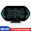 For All Cars Digital Odometer Car HUD Gauge Smart F12 Auto Display Security Alarm OBD2+GPS Car Monitor HUD Head Up Display 12V