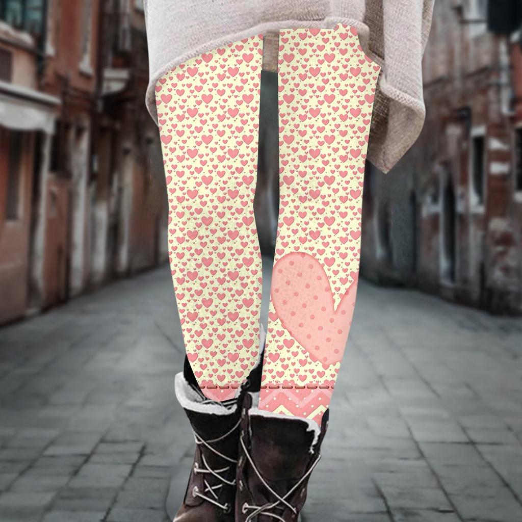 Women's Pants Printed Elastic Soft Cotton Leggings Casual Home Pajamas