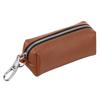 Uxcell кожаный кошелек для монет, кожаная сумка-держатель для ключей от автомобиля, ручной кошелек для монет с брелоком, коричневый, унисекс