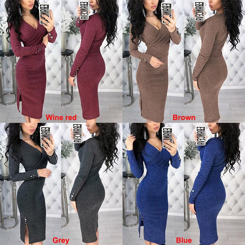 Женское вязаное платье