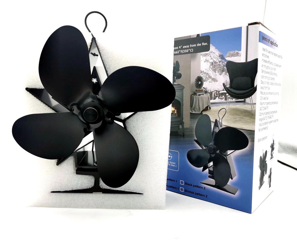 Upgraded American Wood Heat Powered Fireplace Fan for Enhanced Circulation