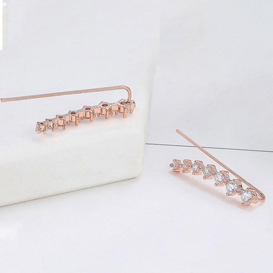 1 пара женских ушей-альпинистов со стразами, инкрустация ушей, элегантные шпильки