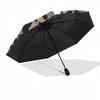 1pc Leopard Print Automatic Open/Close Umbrella, Halloween &  Gifts - Ideal for Daily, Formal, Party Use, Durable Canopy yy251011021