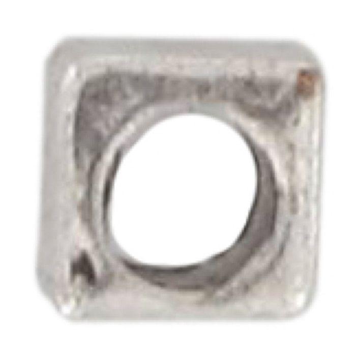 MégaCréa - Perle métal cube 4x4 mm Argenté (lot de 10)