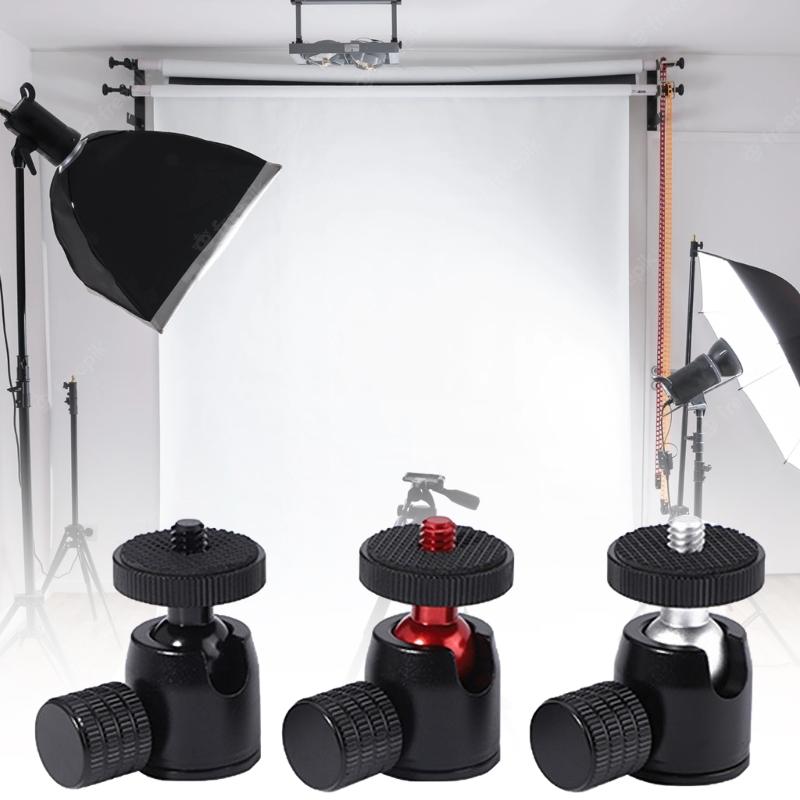 Круглая штативная головка с креплением «горячий башмак» 1/4", вращающаяся на 360°, круглая головка, адаптер для крепления камеры, шаровая головка для штативов, моноподов