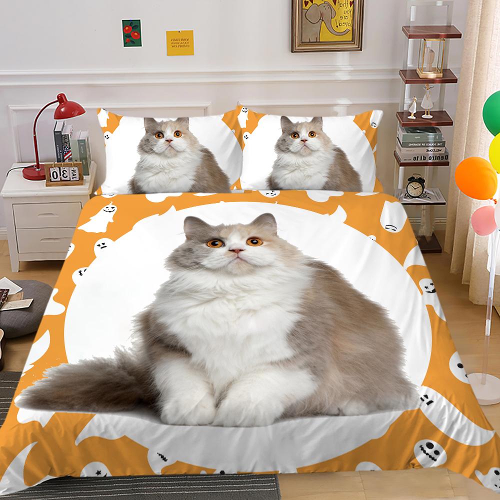 3D комплект постельного белья с животными, пододеяльник с животными, наволочка, двуспальная кровать, полноразмерное покрывало, моющаяся молния, удобное украшение для дома