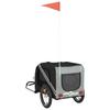 Bicycle Trailer for Dogs Black and Gray Oxford Fabric and Iron