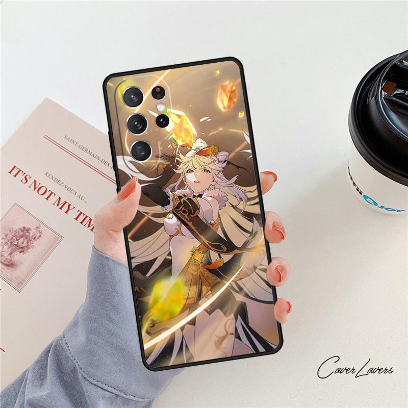 Чехол для телефона Genshin Impact Нин Гуан Для Samsung Galaxy S24 S25 S23 S22 Ultra Note 10 20 Plus S20 S21 FE