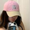 New cute embroidered pink cap women's spring and summer versatile face small sunshade sunscreen baseball hat tide