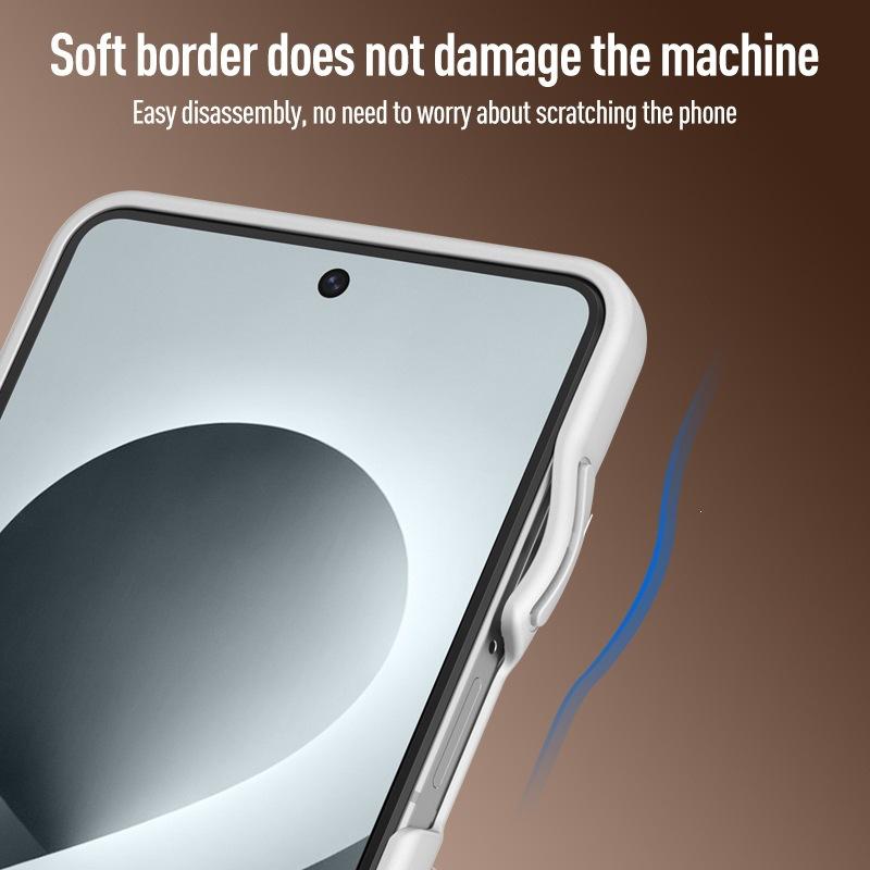 Применимо к чехлу для мобильного телефона Samsung ZFlip8, матовая, чувствительная к коже, с магнитной защелкой, полностью закрывающий чехол-пленка, интегрированный складной защитный чехол