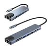 Алюминиевые 5/8-дюймовые хабы Type C 1-в-1 с USB A, USB C, 4K видеовыходом и быстрой передачей данных для работы и игр