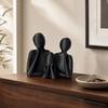 Plastic Minimalist Figure Statue Parent-Child Figurine  Wine Cabinet Decor
