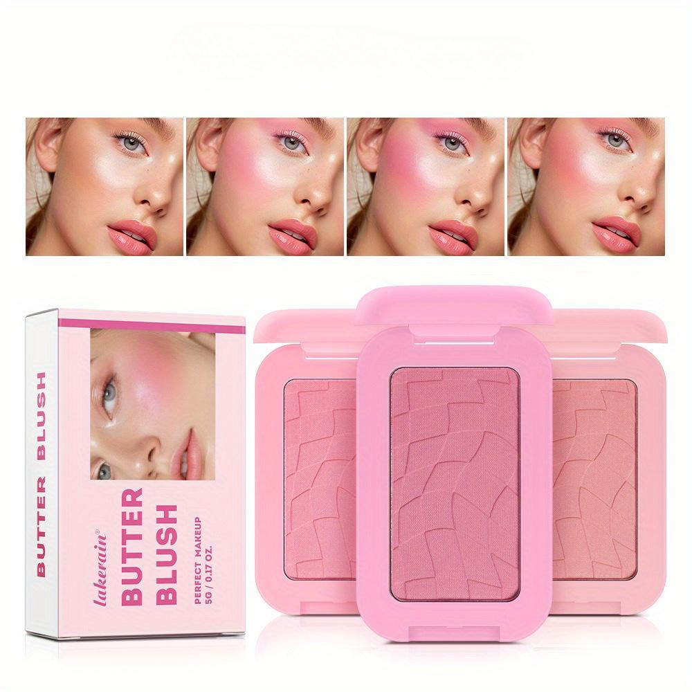 Butter Blush Cream Brightens and Improves Complexion Highlighting and Contouring Matt Blush Cream Blush Is Suitable for All Skin Types.
