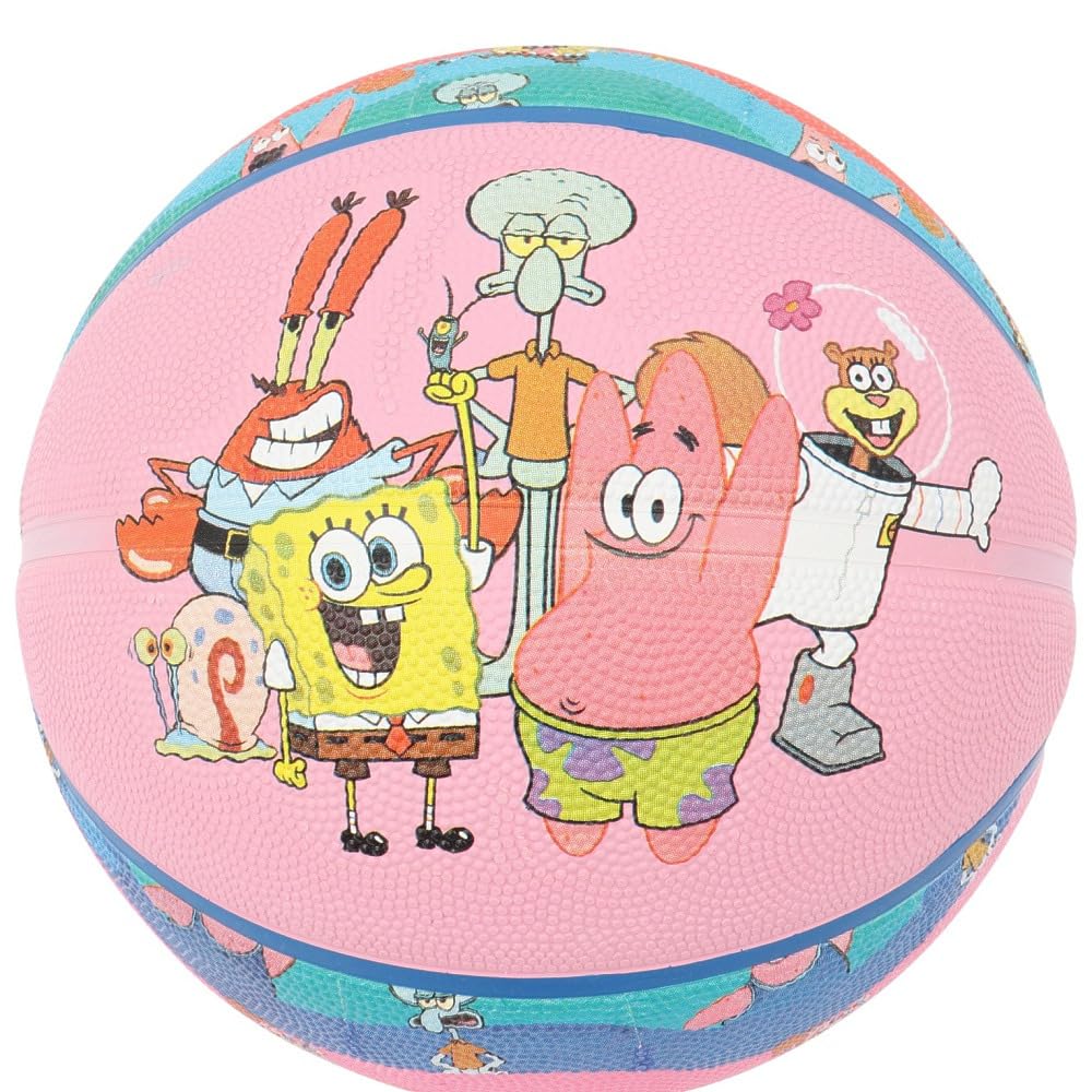 SPALDING SpongeBob SquarePants Character Rubber Basketball, Size 5, 85-043J, Basketball, Outdoor Use, Collaboration