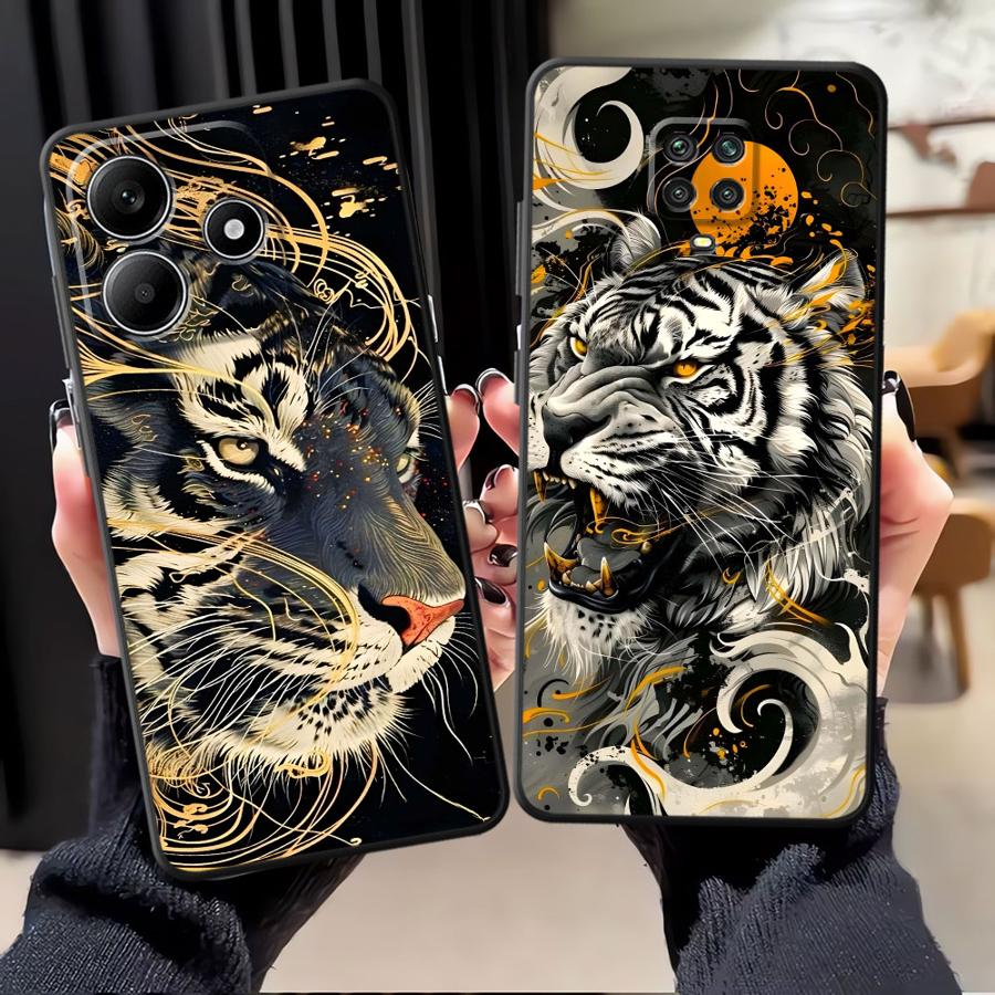 Case for Xiaomi Redmi Note 14 12C 13C A1 A2 A3 12S 12 11 Pro 11S 14C A4 A5 13 Pro Plus 10 K40 K80 9 8 7 Phone Cover Trendy Tiger