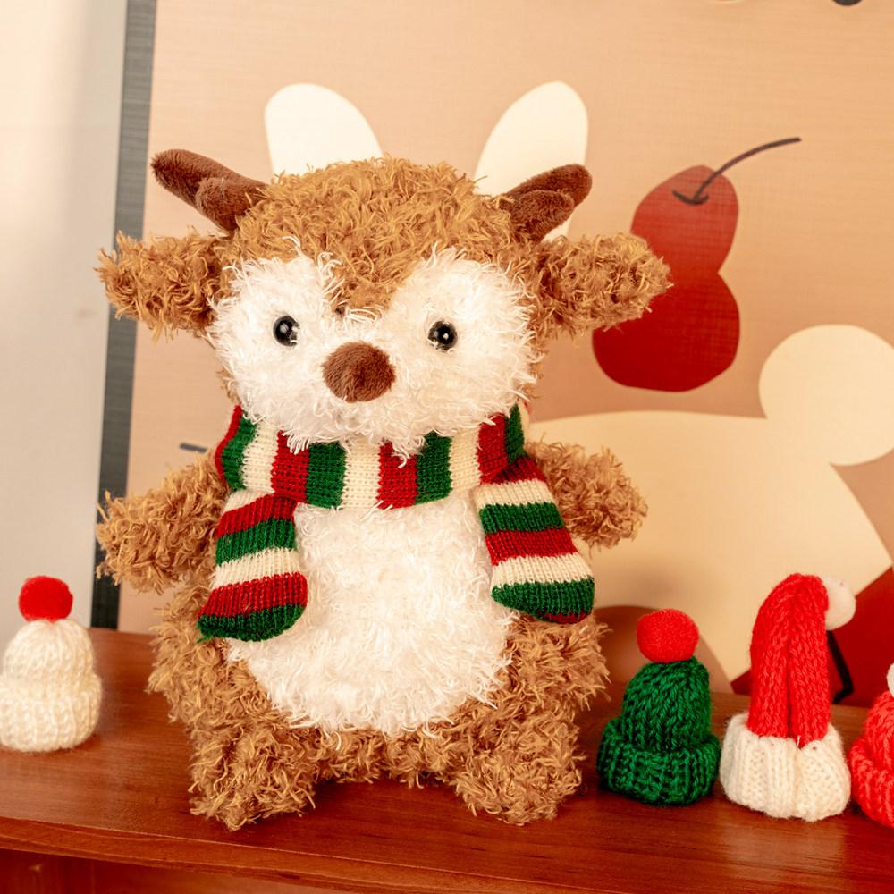 Новый Рождественский Шарф Олень Мультяшная Плюшевая Игрушка Рождественская Атмосфера Украшения Праздничный Подарок Дети Спят: