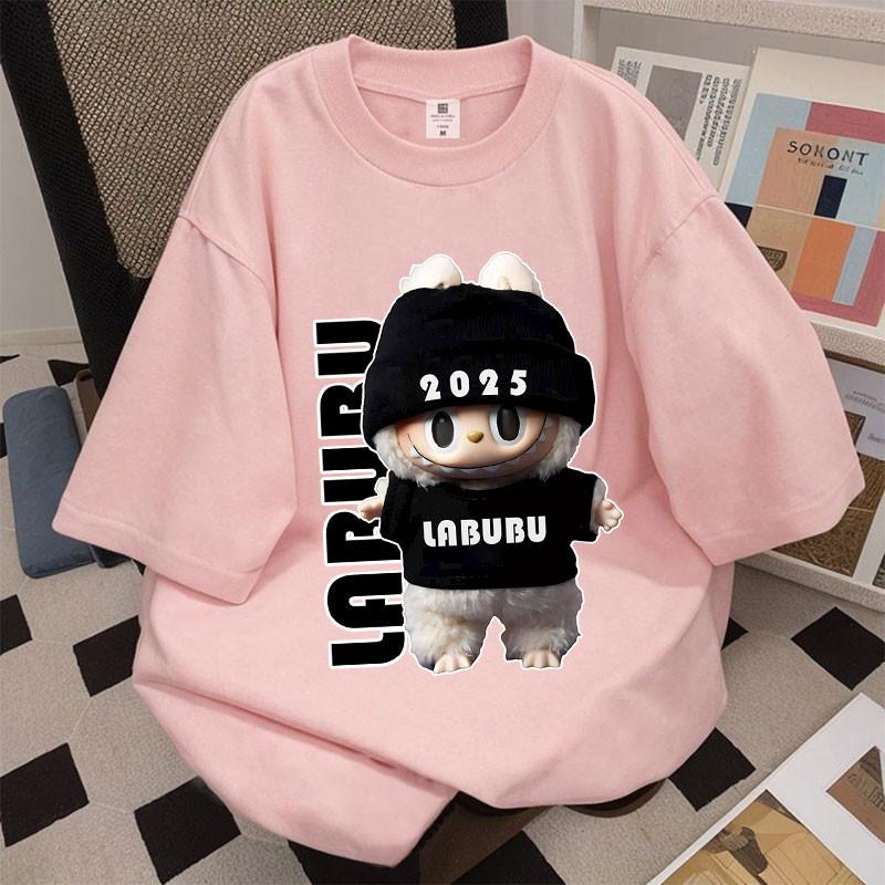 LABUBU Printed Short-sleeved T-shirt Summer Loose Unisex Top