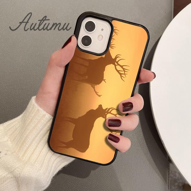 Чехол для телефона «Охота на оленей и закат» для iPhone 11 12 13 14 Pro Max mini X XR XS SE 2020 6S 7 8 Plus Samsung Galaxy S21 S22