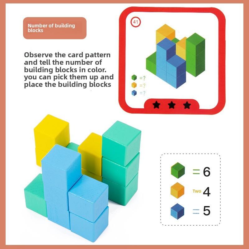 Sense Number Childrens Logic Cube Space Thinking Training Building Blocks
