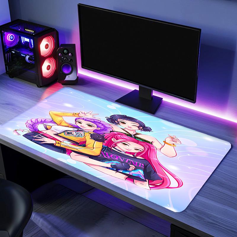 Kpop Hunter Mouse Pad - Non-Slip Rubber Base, Smooth Surface for Work,Gaming,Office,And Home Use, Desk Mouse Pad
