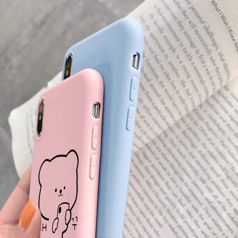 Couple Cartoon Patterned Soft Silicone Case For Samsung M35 A55 S24 Xiaomi Redmi Note Poco C65 iPhone Huawei Honor Realme Protective Shockproof Cover