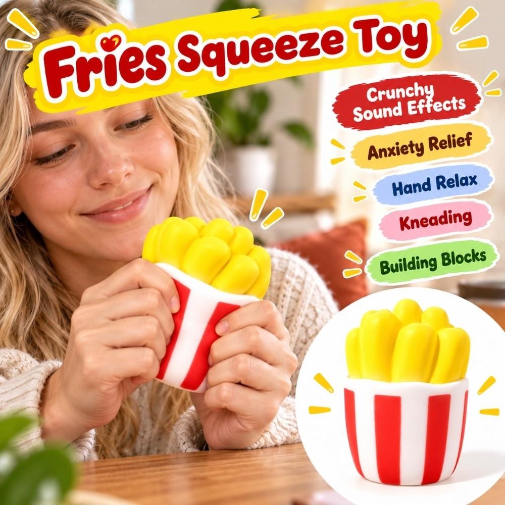 Building Blocks Fries Squeeze Toy Crunchy Realistic Food Pinch Children's Gifts