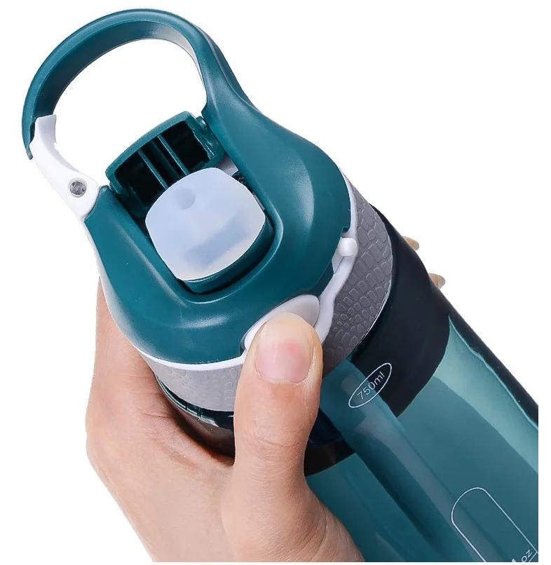 Бутылка для воды из тританового материала объемом 750 мл/1000 мл с трубочкой, экологически чистая, прочная, для занятий спортом на открытом воздухе, для занятий спортом, шейкер, бутылка для питья