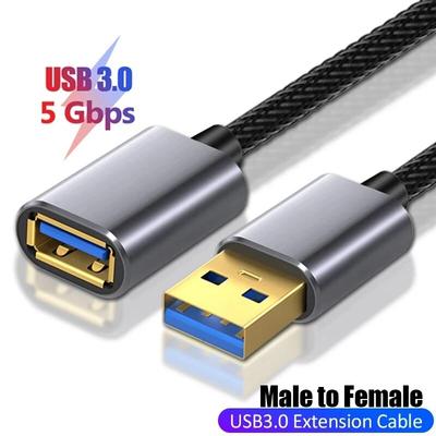 Удлинительный кабель USB с разъемами «папа» и «мама», мобильный зарядный кабель USB 3.0, подходящий для смарт-ноутбуков, телевизоров, PS4 и удлинительных кабелей USB