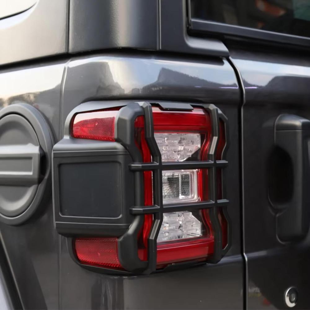 Fog Light for Wrangler JL 2018-2023 Car Tail Light Decoration LED Taillight Protection Guards Cover Lamp Hoods