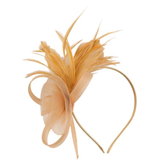Ретро-ободок-fascinator из сетки и перьев с цветочными акцентами для женщин - Идеально подходит для чаепитий, коктейльных вечеринок или свадеб
