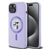 Karl Lagerfeld Klhmp15Sscmkcrhu Iphone15 6.1 Фиолетовый/Purple Жесткий чехол Силикон Головы Karl&Choupette Кольцо Magsafe