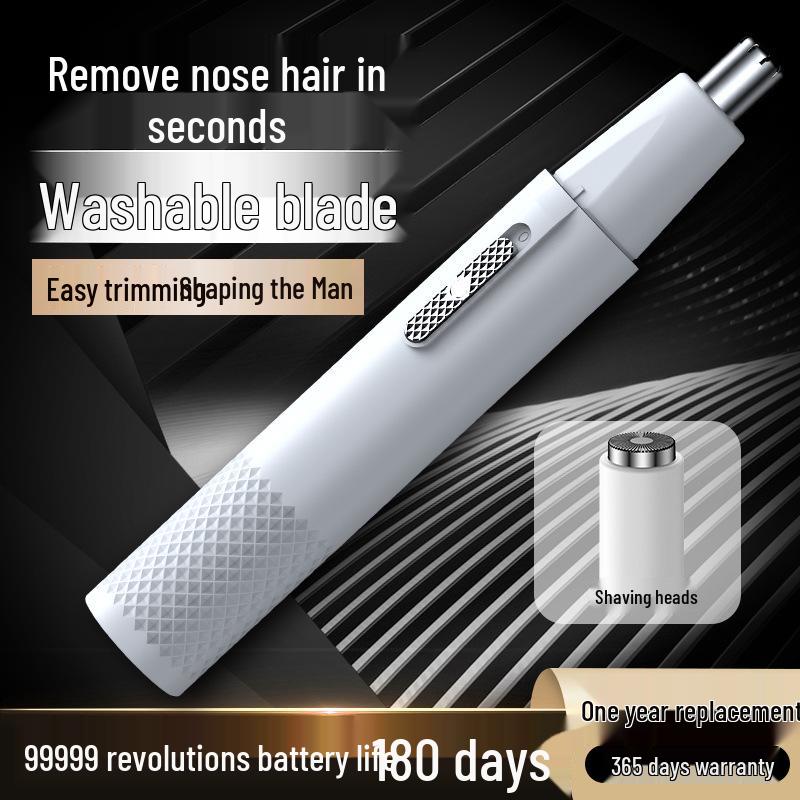 Электрический триммер для волос в носу и ушах, мини-бритва с насадкой для бакенбардов, унисекс