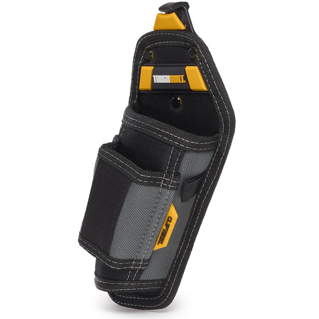 ToughBuilt TB-CT-31-A Hammer Holster: Durable 6-ply construction, ClipTech pouch clip/insert, nail puller sleeve, 2 pockets/loops.