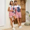 Unisex Workwear Jumpsuit Short Pants Coverall With Striped Design Outdoor Jobs Casual Wear