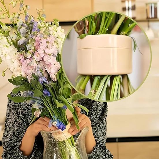 2Pcs Spiral Ikebana Stem Holder DIY Bouquet Twister Vase Flower Arranger Grid Multi-holes Plant