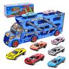 AMYCOOL Игрушечный строительный транспорт Миниатюрный набор автомобилей с местом для хранения и Рабочая обучающая игрушка с дорожными знаками и автомобилями для помещений и Идеальный подарок для