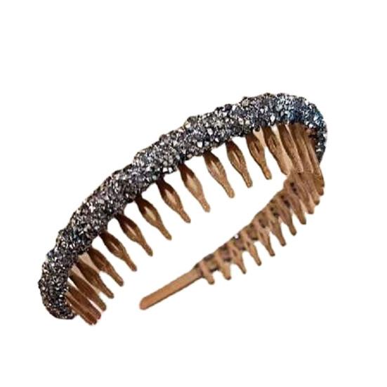 Женская волнистая повязка на голову, нескользящая узкая полоса с блестящими стразами и зубцами, ободок для волос, мытье лица, женские волосы