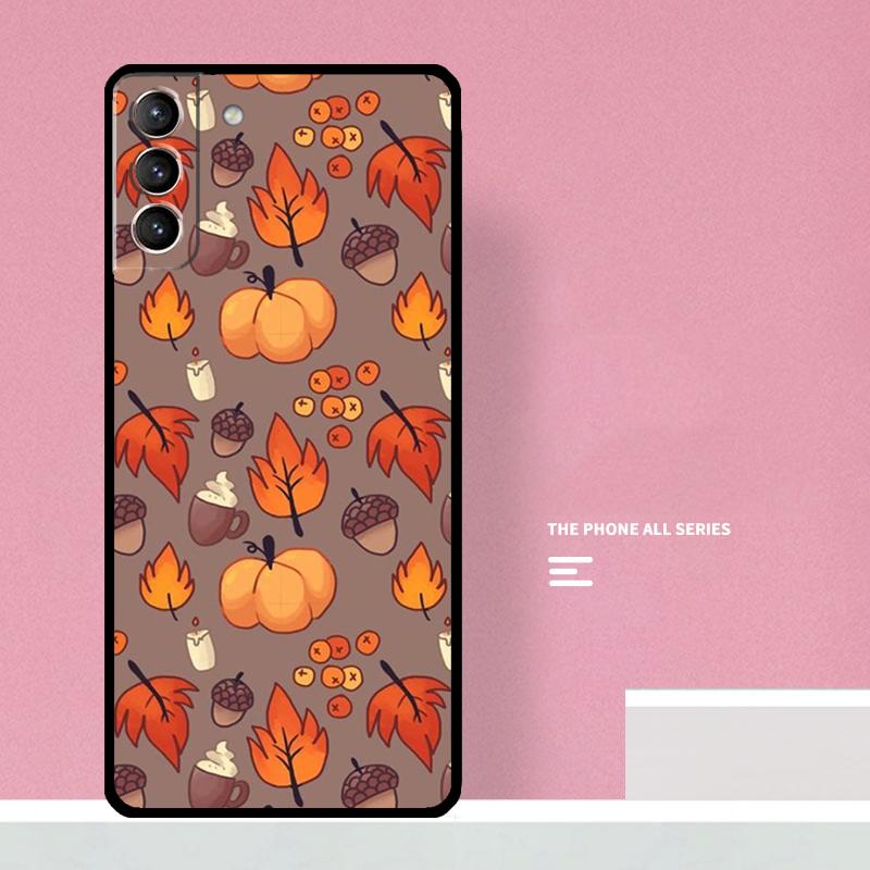 Осенние Листья Тыква Хэллоуин Чехол Для Samsung Galaxy S20 FE S21 S22 S23 Ultra S8 S9 S10 Note 10 Plus 20 Ultra Обложка
