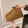 Брендовые женские туфли, австралийские ботинки, зимняя обувь, круглый носок, сапоги на плоской подошве, женские, модные, зимние, низкие, женские, до щиколотки, хлопок