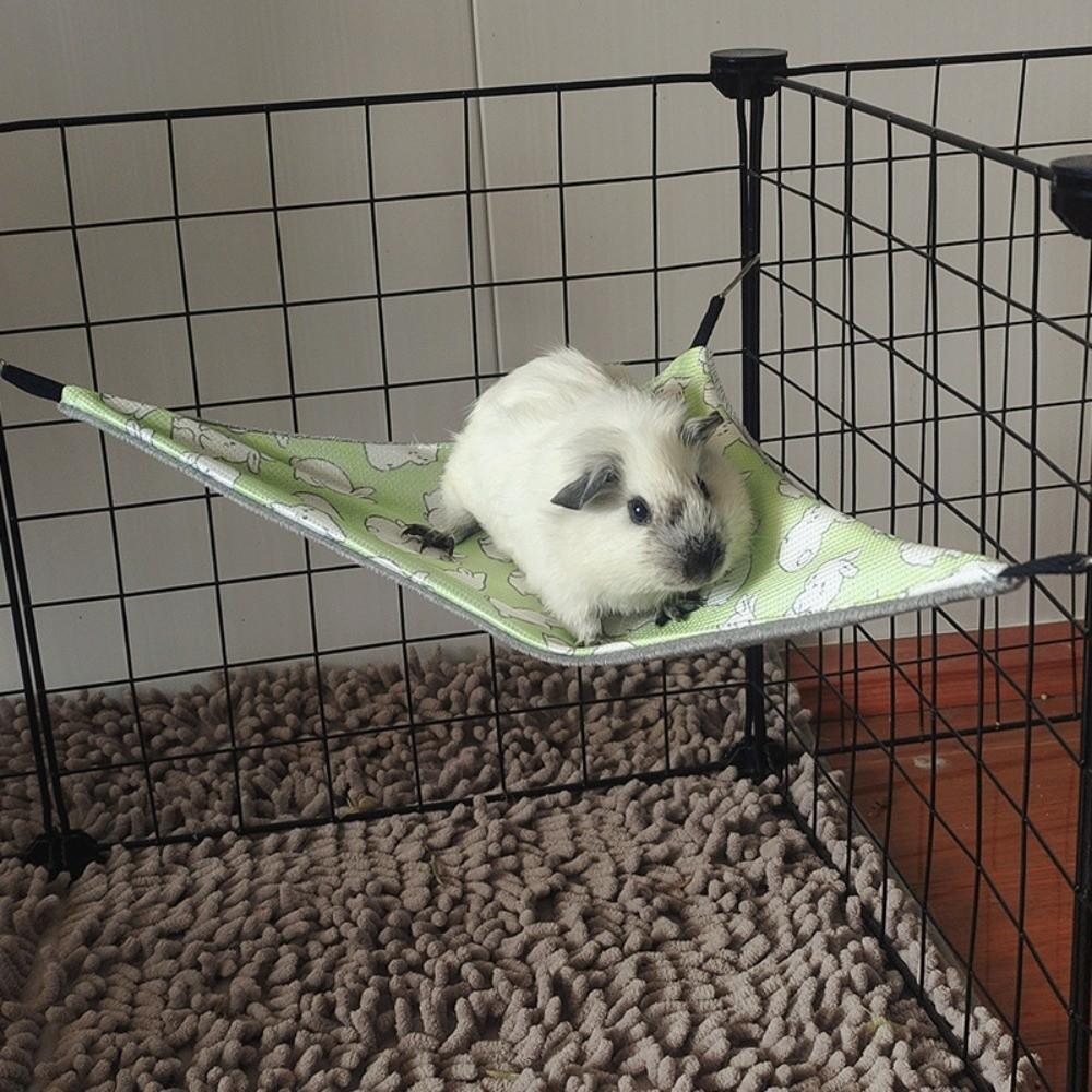 Ice Silk Cooling Hanging Bed Skin-Friendly Guinea Pig Nest Pet Hammock Nest Cage Accessory