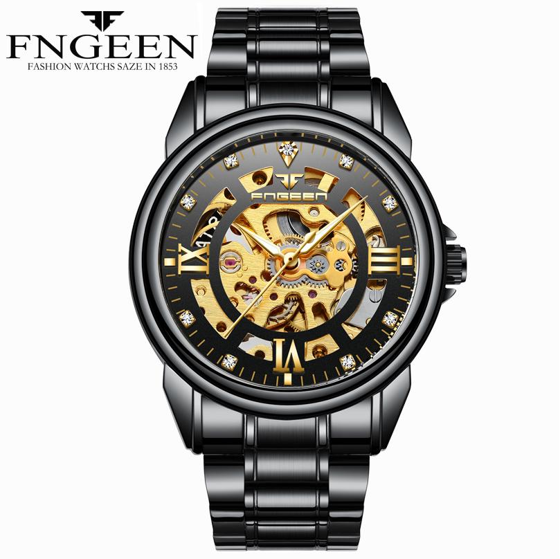 Полые мужские автоматические механические часы, модные повседневные мужские часы, лучший бренд класса люкс, деловые мужские часы, наручные часы со скелетом