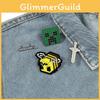 Cartoon Creative Personalized Game Peripheral Metal Badge My World Creeper Pixel Style Bee Sword Accessories