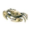 Funny Pure Brass Crab Figurines Animal Statue Miniatures Copper Ornament Home Office Desk Decoration Crafts Home Decor Nordic