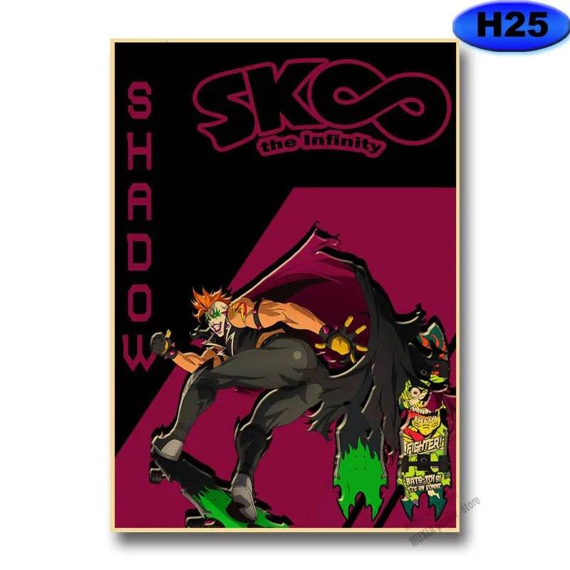 Винтажные постеры SK8 The Infinity, японский аниме-плакат, настенная наклейка, крафт-бумага, домашний декор, кабинет, спальня, бар, кафе, художественная живопись