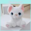Adorable Realistic Cat Plush Keychain Soft Cartoon Stuffed Animal Doll For Bags