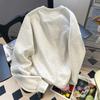 Осенне-зимний бархатный утолщенный женский американский нишевый свитшот с принтом и круглым вырезом мужская дерзкая стильная куртка