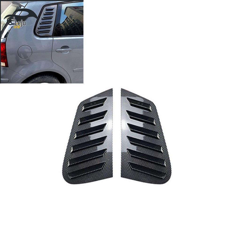 Gloss Black MK4 Rear Side Louvers for '97-'06 VW Golf 4 Triangle Window Decoration.