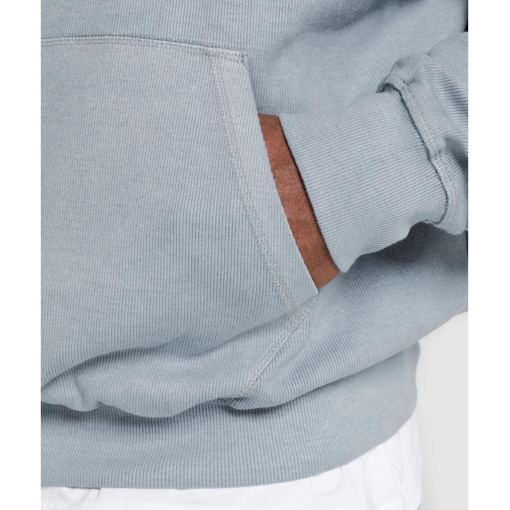 Gymshark Heavyweight Rib Hoodie Denim Grey A1b5n Uc32