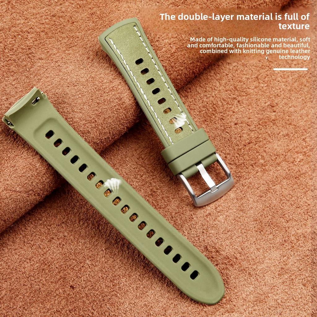 Кожаный силиконовый ремешок для Huawei Watch 5 46 мм 42 мм, мягкий резиновый браслет для Huawei Watch 5 46 мм 42 мм, браслет для умных часов